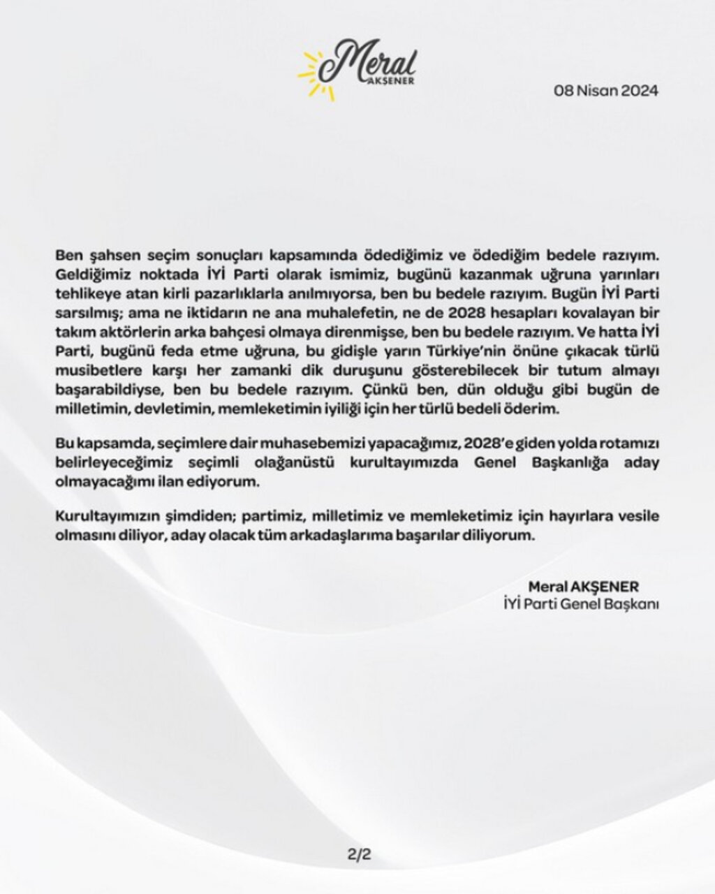 Meral Akşener Siyaseti Bıraktı!