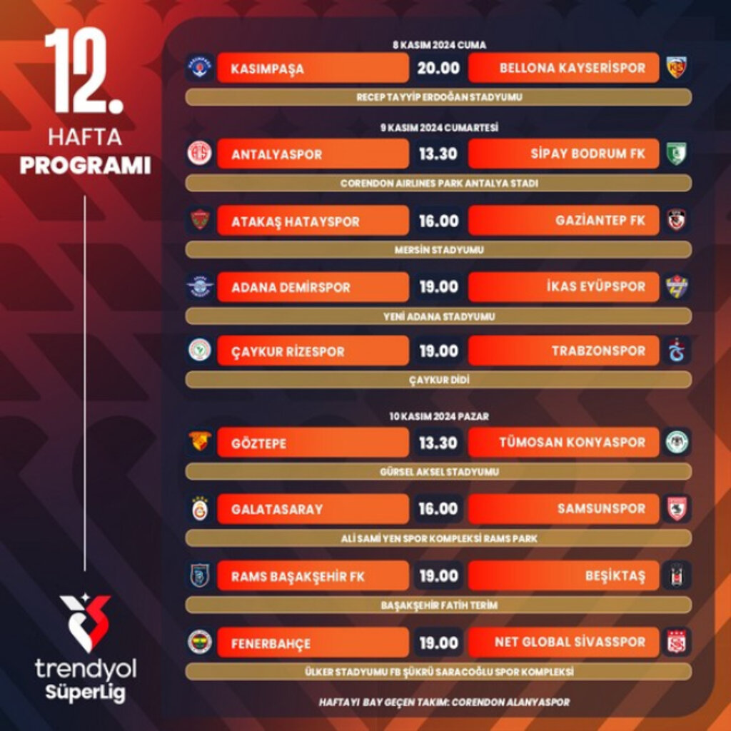 Samsunspor’un 11 Haftalık Maç Programı Açıklandı!