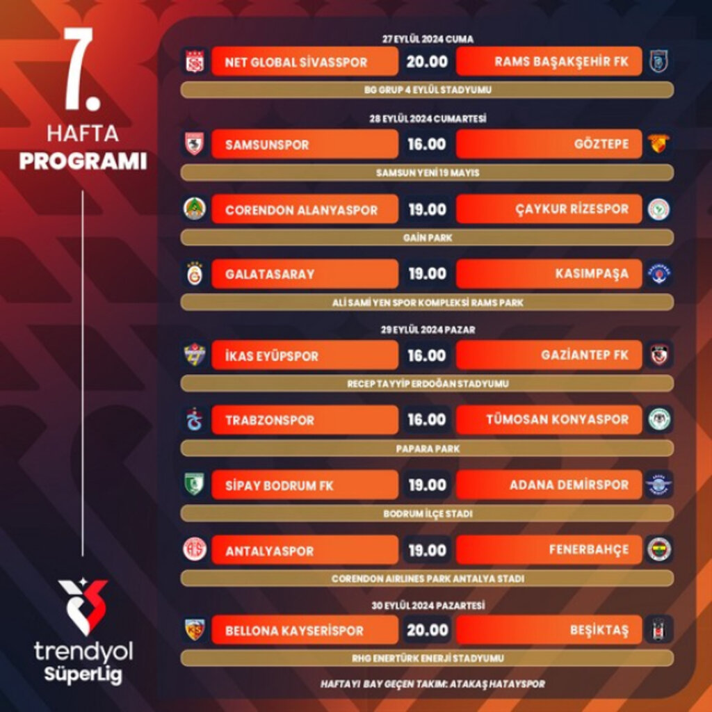 Samsunspor’un 11 Haftalık Maç Programı Açıklandı!