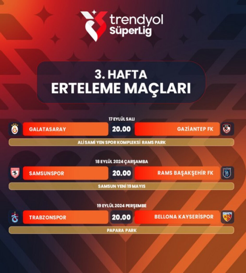 Samsunspor 9 Günde 3 Maç Oynayacak!