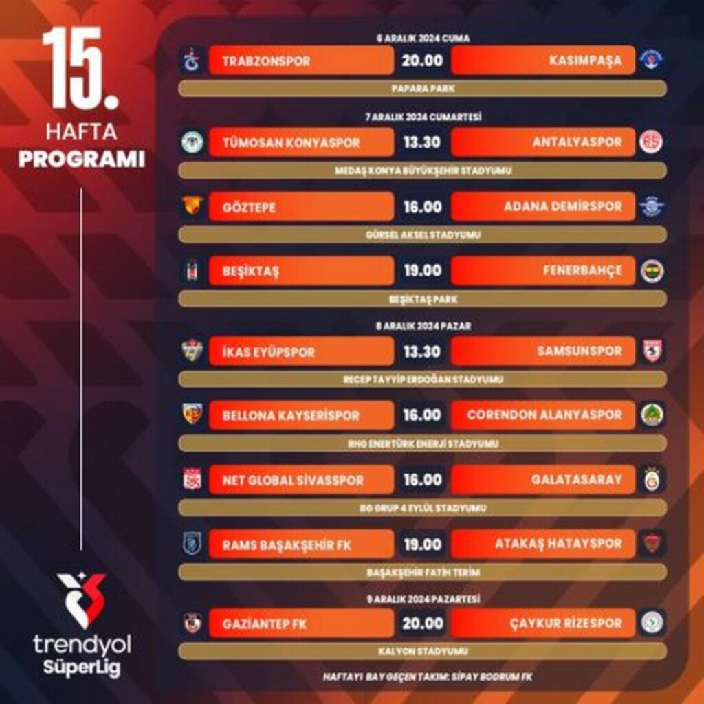 Samsunspor’un 11 Haftalık Maç Programı Açıklandı!