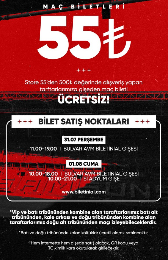 Samsunspor - USL Dunkerque Maçının Biletleri Satışa Çıkıyor!