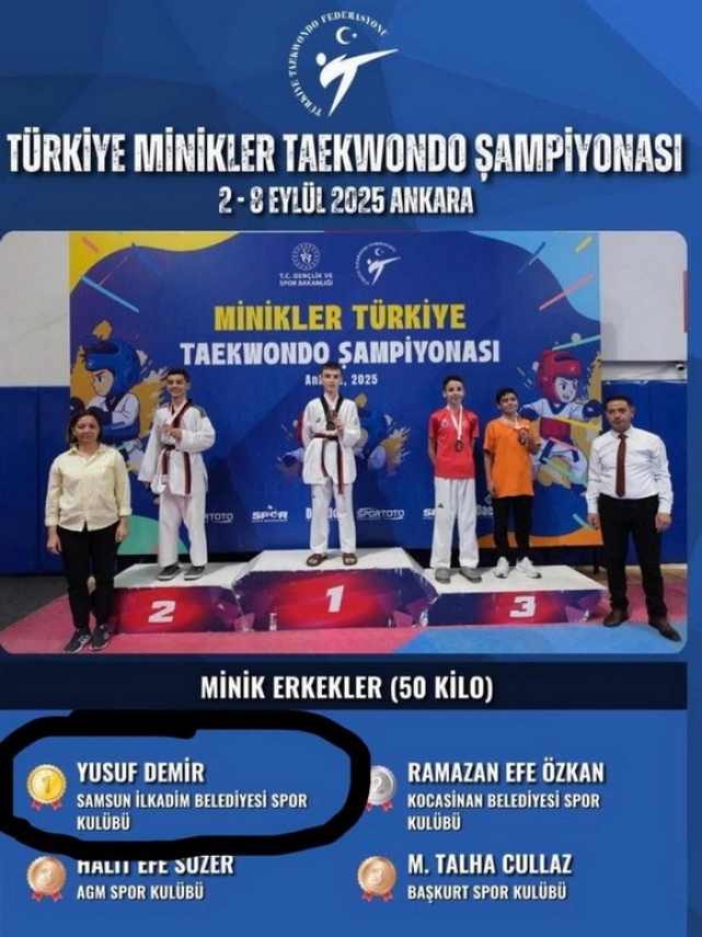 Samsunlu Yusuf Demir Türkiye Şampiyonu!