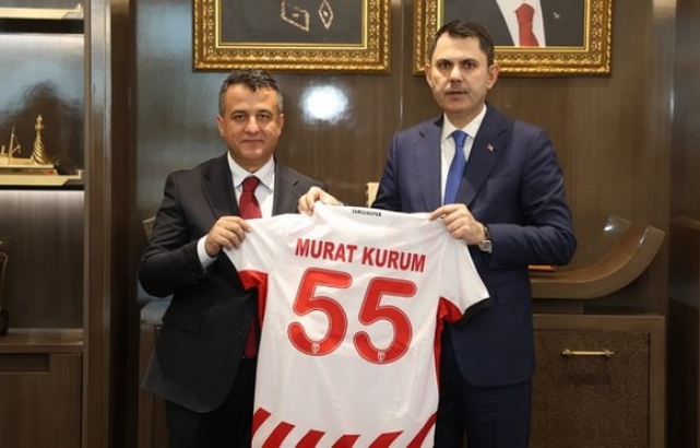 Başkan Doğan Bakan Kurum’u Makamında Ağırladı!