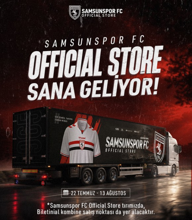 Samsunspor Gezici Mağazasının İlçelere Geleceği Tarihler Açıklandı!