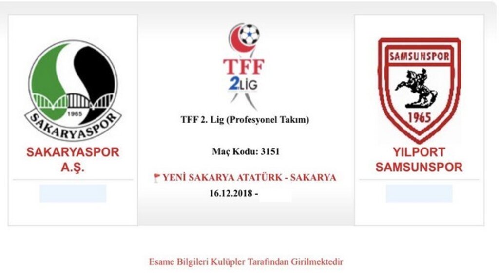 Sakaryaspor – Samsunspor Maçının Saati Değişti!