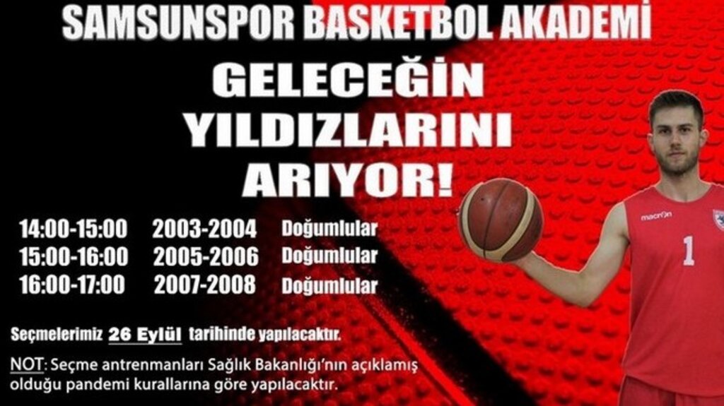 Samsunspor Basketbol Akademide Seçmeler Başlıyor!