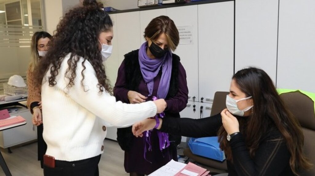 Samsun’da Kadına Şiddete Karşı Mor Kurdele!
