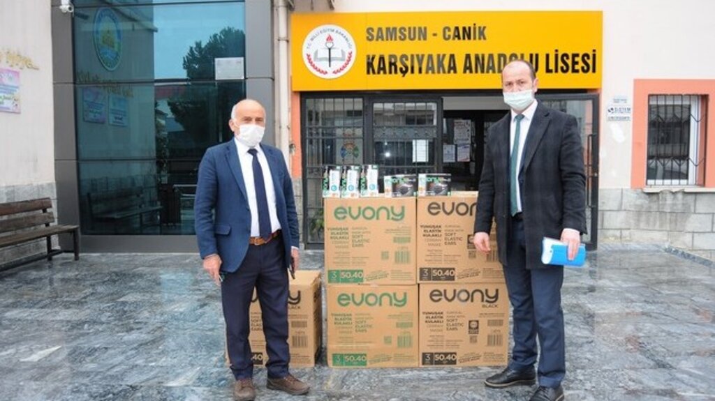 Canik Belediyesi’nden Okullara Maske!